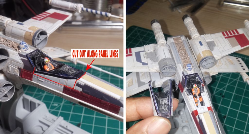 Cockpit modifications on the X-Wing